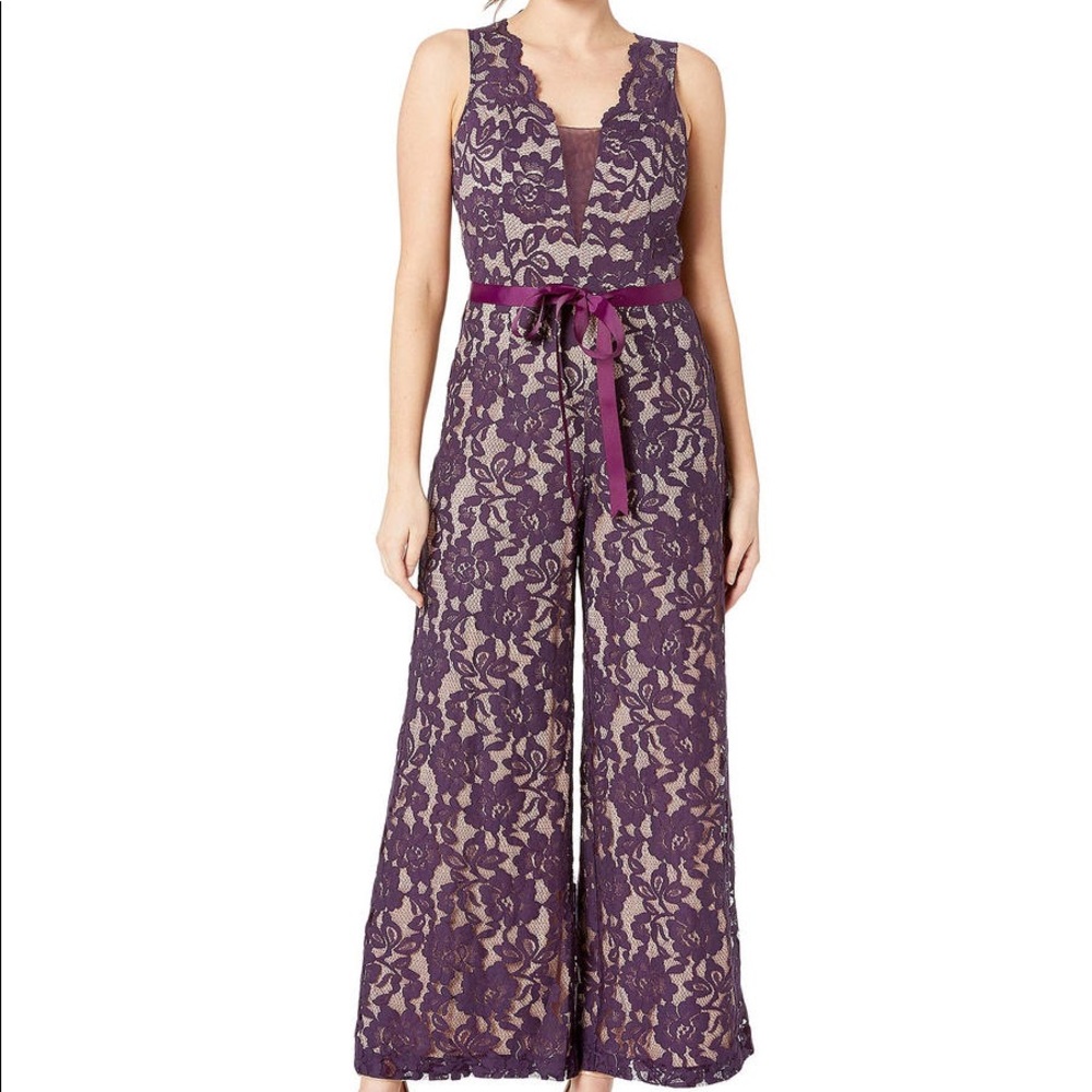 NWT Marina Sleeveless Lace Jumpsuit - Picture 2 of 5